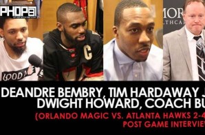 DeAndre Bembry, Tim Hardaway Jr, Dwight Howard, Coach Bud (Orlando Magic vs. Atlanta Hawks 2-4-17 Post Game Interviews) (Video)
