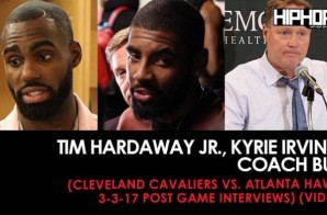 Tim Hardaway Jr., Kyrie Irving, Coach Bud (Cleveland Cavaliers vs. Atlanta Hawks 3-3-17 Post Game Interviews) (Video)