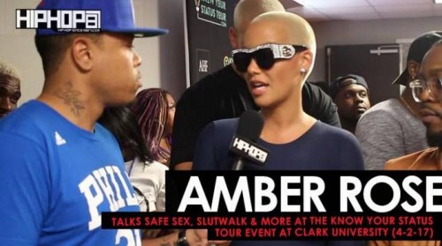 amber-500x279 Amber Rose Talks Safe Sex, Slutwalk & More at the Know Your Status Tour Event at Clark University (4-2-17)  