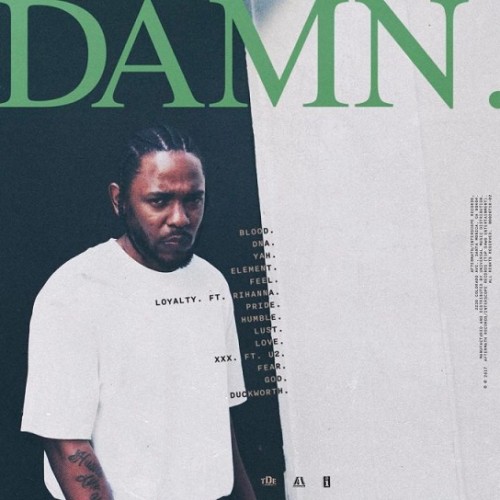 damn.tracklist-500x500 Kendrick Lamar Reveals 'DAMN.' Album Cover & Tracklist  
