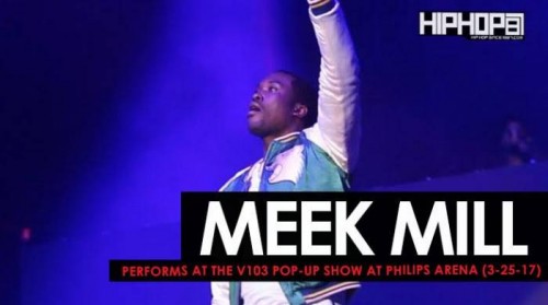 meek-500x279 Meek Mill Performs at the V103 Pop-Up Show at Philips Arena (3-25-17) (Video)  