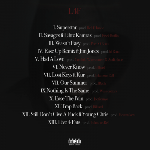 L4F-Tracklisting-500x500 Drama - Wasn't Easy (Official Video) & "Live For Fats (Mixtape)  