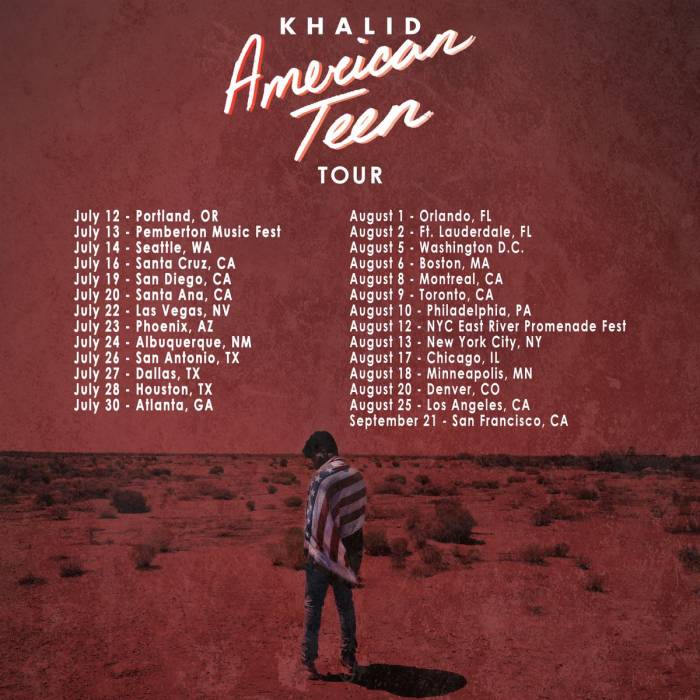 americanteentour Khalid Announces ‘American Teen’ Tour  