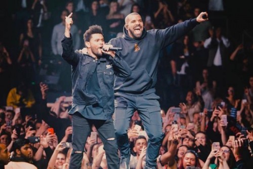 drakeweeknd-500x334 Drake & The Weeknd Perform “Crew Love” For First Time in 3 Years!  