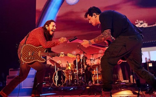 post-malone-john-mayer-500x313 John Mayer Brings Out Post Malone in LA! (Video)  