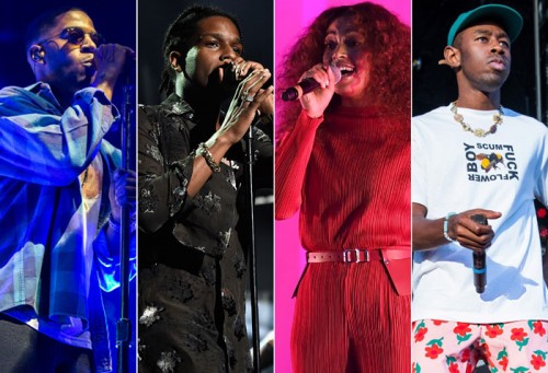 cudi-rocky-solange-tyler-500x341 Migos, Kid Cudi, A$AP Rocky, Solange & More To Perform at Camp Flog Gnaw Carnival!  