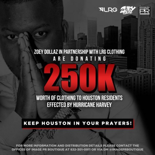 IMG_0581-500x500 Zoey Dollaz Partners With LRG Clothing For Hurricane Harvey Rescue Project!  