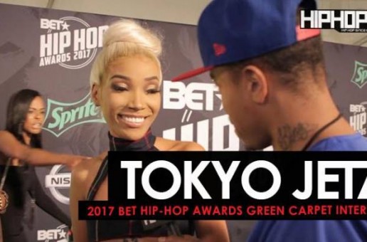 Tokyo Jetz Talks The 2017 BET Cypher, Hustle Gang’s ‘We Want Smoke’ Album, Her Upcoming Project & More on the 2017 BET Hip-Hop Awards Green Carpet (Video)