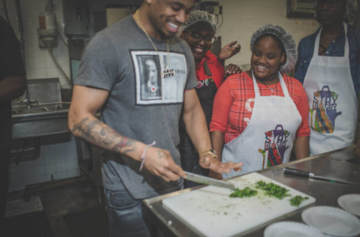 Mack Wilds Chops It Up At 4th Annual Yo Stay Hungry Biggie Day Culinary Competition!