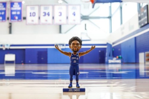 joel--500x334 The Delaware Blue Coats Launch Joel Embiid Bobblehead Promotion For First Home Opener  