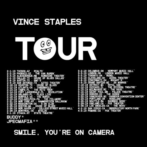 unnamed-500x500 Vince Staples To Headline “Smile You’re On Camera” Tour!  