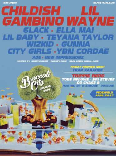 unnamed-1-3-372x500 Childish Gambino, Lil Wayne, Ella Mai, 6lack, Lil Baby, Teyana Taylor & More to Perform at Broccoli City Festival ’19!  