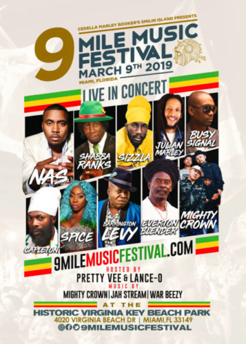 unnamed-9-357x500 Julian Marley & Everton Blender Join Nas, Shabba Ranks, Sizzla & More at 9 Mile Music Festival in Miami!  