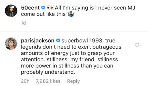 50-cent-paris-jackson-ig-500x292 50 Cent Disses Michael Jackson, Paris Jackson Claps Back!  