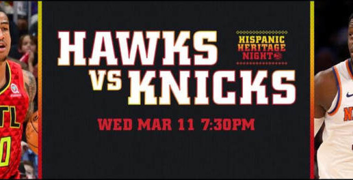 The Atlanta Hawks Have Partnered With Z-105.3 To Host The Second Annual Hispanic Heritage Night On Friday, March 11 vs. The New York Knicks