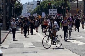 Protestors March Down Hollywood BLVD Chanting George Floyd, Breonna Taylor, and The Names Of Other Police Brutality Victims