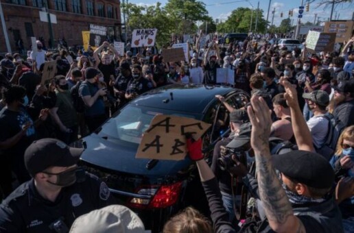 Detroit Police Car Drives Through Crowd of Black Lives Matter Protesters