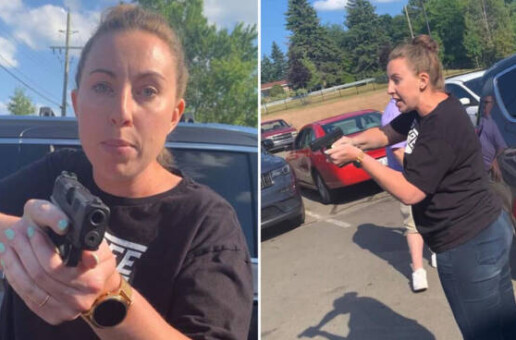 White lady pulls weapon on Black mother and high schooler