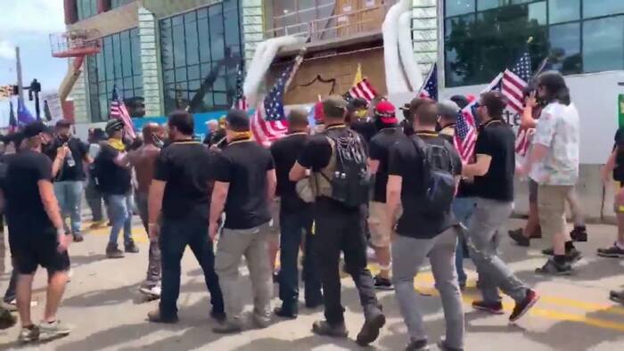 Assigned-hate-group-Proud-Boys-and-counter-protestors-conflict-in-Michigan Assigned hate group Proud Boys and counter-protestors conflict in Michigan  