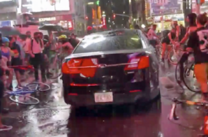 CAR PLOWS THROUGH BLACK LIVES MATTER PROTESTERS IN TIMES SQUARE