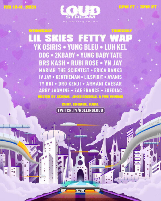 Rolling Loud Announces 2 10 11 Loud Stream On Twitch Headlined By Lil Skies Fetty Wap Home Of Hip Hop Videos Rap Music News Video Mixtapes More