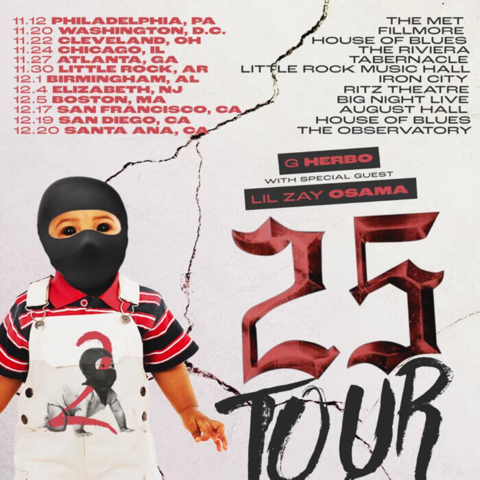 LIL ZAY OSAMA ANNOUNCED AS SUPPORTING ACT ON G HERBO'S MONSTER