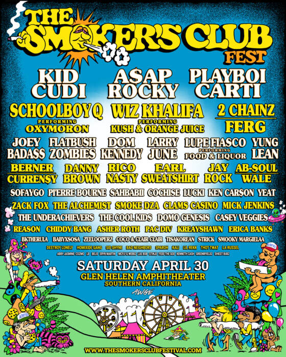 unnamed-1-7 Kid Cudi, A$AP Rocky, & Playboi Carti To Headline The Smokers Club Fest April 30th In SoCal  