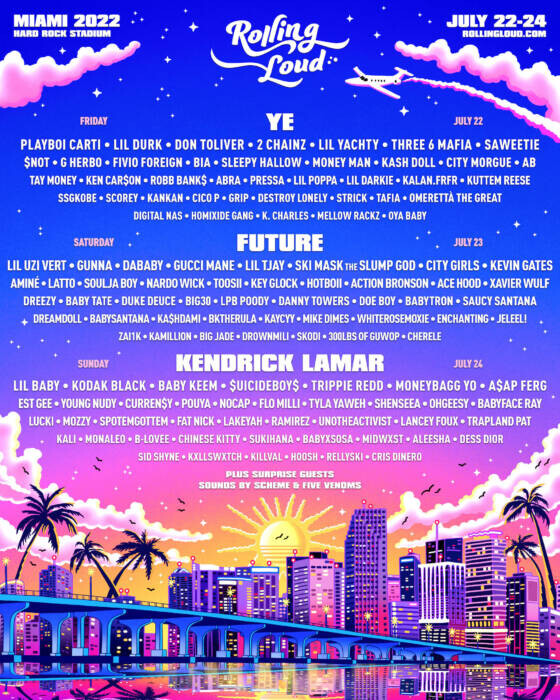 unnamed-3 Rolling Loud Recruits Kanye West, Kendrick Lamar, and Future for RL Miami 2022  