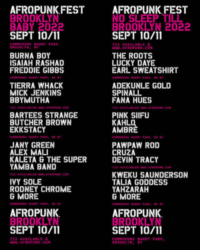 unnamed-27-400x500 AFROPUNK Returns to Brooklyn on 9/10-9/11 with The Roots and Burna Boy to Headline  