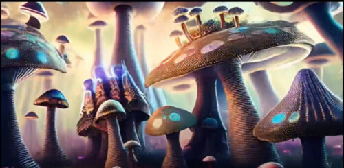 blunt-in-trunck-music-video-screen-shot-mushroom-500x245 AUH2O's New Psychedelic AI-Inspired Animated Music Video for "BLUNT IN THE TRUNK"  