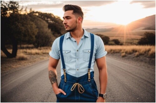 image1-500x332 Men's Denim Jumpsuit: Trendy and Comfortable Look  