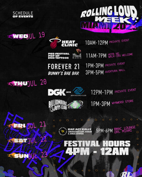 Rolling Loud x Billionaire Boys Club Pre-Fest Experience: Presented by