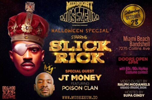 Slick Rick and JT Money Announced for Midnight at MuseZeuM Concert Series’ Halloween Special in Miami