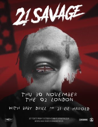 unnamed-13 21 SAVAGE SET TO MAKE HIS FIRST UK APPEARANCE AT THE O2 IN LONDON  