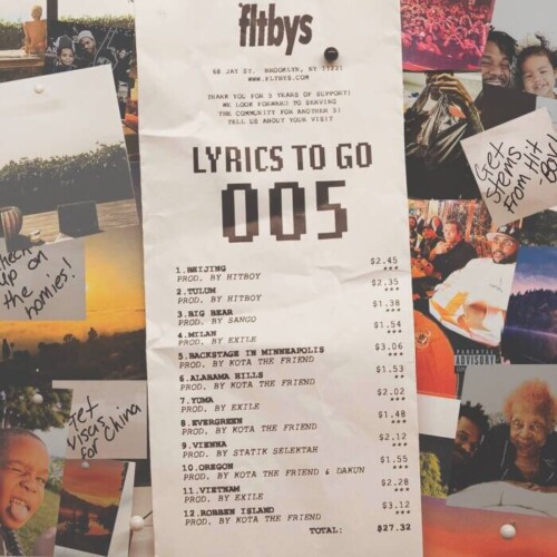 Untitled-500x500 KOTA THE FRIEND RELEASES NEW ALBUM "LYRICS TO GO, VOL. 5"  