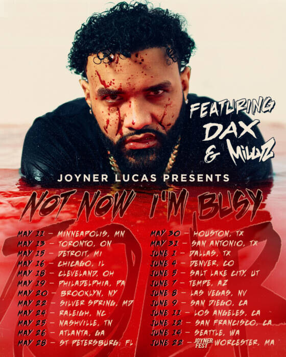 Joyner Lucas Announces “Not Now I’m Busy” Headlining Tour With Millyz ...