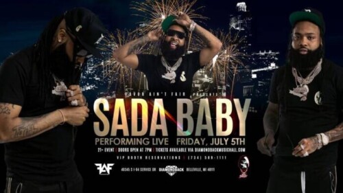 Sada-Baby-500x281 Sada Baby to Perform Live at Diamondback Music Hall in Belleville, MI on July 5, 2024  