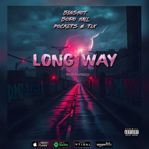 L-W-single--500x500 Bigshot Boro Hall,Pockets & Tex the formidable collective repping Brooklyn, have joined forces to release their latest single, "Long Way,"  